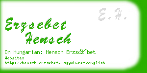 erzsebet hensch business card